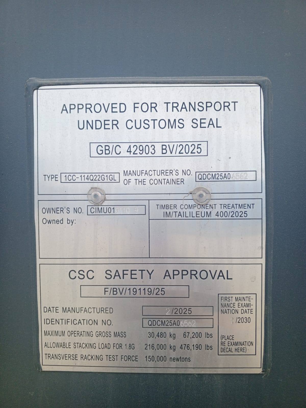 Морской контейнер CIMU0191109